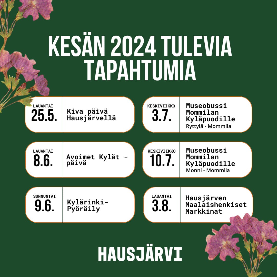 Tapahtumat - Hausjärven Kunta