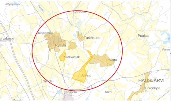 Ryttylän vedenjako alue